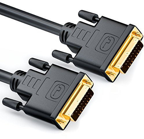 deleyCON 0,5m DVI zu DVI Kabel 24+1 - DVI-D Dual Link - HDTV 1080p Full-HD 3D Ready - Adapterkabel Monitorkabel mit Ferritkern - Schwarz