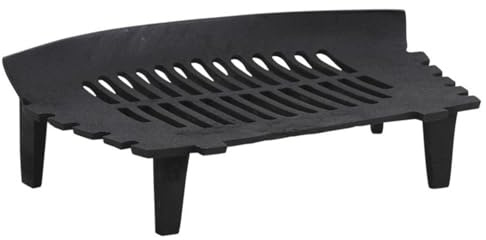 AUBRY GASPARD - Grille de Cheminée en Fonte - Noir - Sur Pieds - Dimensions 40 x 24 x Hauteur 11 cm - Idéale pour lEntretien du Feu - Robuste - Entretien Facile après Refroidissement
