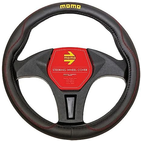 MOMO Coprivolante universale in poliuretano colore nero/rosso