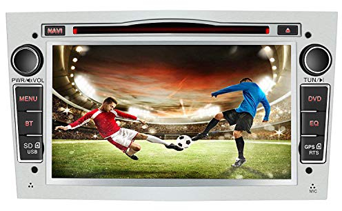 AWESAFE 2-DIN Autoradio mit Navi für Opel, 7 Zoll Touchscreen Radio unterstützt Lenkrad Bedienung USB SD RDS Bluetooth - Silber