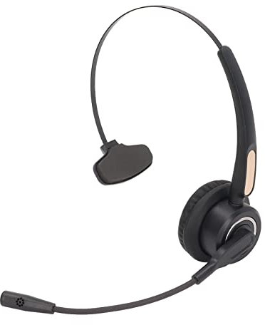 Asixxsix Casque Bluetooth avec Microphone, Casque sans Fil à Suppression de Bruit pour Oreille Unique, Casque de Téléphone Portable Réglable pour Centres D'appels Informatiques, Camionneur de Bureau