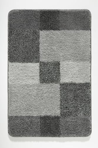 Kleine Wolke Badematte Joana Platin (BL 50x60 cm) BL 50x60 cm grau Badematte Badteppich Badvorleger Duschvorleger Duschmatte Badeteppich