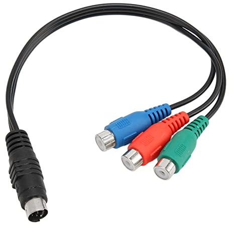 Cavo S Video da 7 Pin Maschio a 3RCA Femmina, Cavo Adattatore Audio Ad Alta Precisione in Materiale PVC da 0,9 Piedi Cavo da 7 Pin a Cavo AV