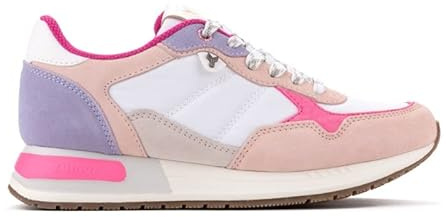 Yumas Zapatilla Sneaker ARAFURA Rosa para Mujer con Cierre de Cordoneras. Talla 38