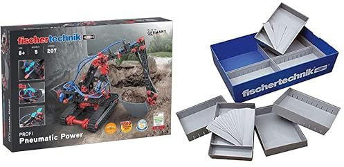 fischertechnik Bundle 533874 Profi Pneumatic Power – Bausatz für Kinder ab 8 Jahren, pneumatisch betriebenes Spielzeug Experimentier-Box