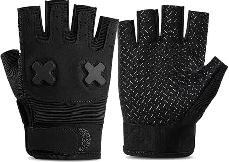 Fahrradhandschuhe Kinder Halbfinger Größe L Schwarz für 8 bis 11 Jahre
