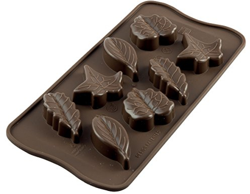 silikomart | SCG10 Moule en Silicone pour Chocolats NATURE, antiadhésif, 8 Chocolats, Pack de 1 Moule pour Bonbons, Easy Choc, 51 x 23 mm, h 4 mm, Made in Italy