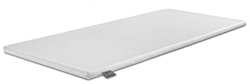 Traumnacht Comfort mattress topper with point-elastic cold foam core for optimal fit, 140 x 200 cm, hardness level 3 (medium firm), Oeko-Tex certified, produced according to German quality standard