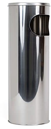 THE SECRET HOME - Papelera Cenicero de Pie - Diámetro. 21 cm x Alto. 50 cm - Papelera para Exterior e Interior - Cenicero Torre para Restaurante, Oficina, Bar