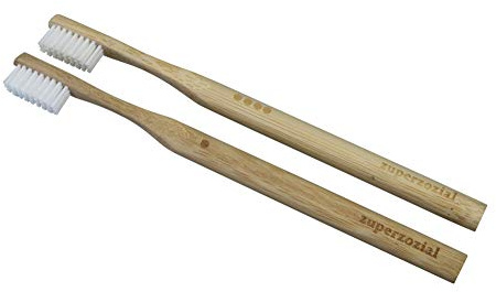 Capventure BV Juego de 2 cepillos de Dientes de bambú, Capventure