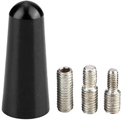 Autoantenne kurz Auto antenne Kurze Mini Autoradio Antenne 3cm/1.2in Antenne Aluminiumlegierung Autodach Short Rod Antennenadapter mit Schrauben