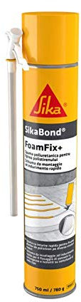SikaBond FoamFix+ - Schiuma poliuretanica per l'incollaggio di pannelli isolanti - 750ml