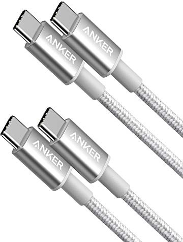 Anker USB C Cable, 2 Pack New Nylon USB C to USB C Cable (3.3ft 60W), for MacBook Pro 2020, iPad Pro 2020, iPad Air 4, Galaxy S20, Switch, Pixel, LG and More