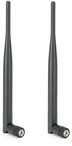 2 x 6DBI Antena WiFi 2.4 G 5G Dual Banda, Cable de Antena Hembra SMA para Red Inalámbrica, Extensor de Alcance Inalámbrico, Dos Unidades Antena Router para Computadora de Escritorio, Enrutador