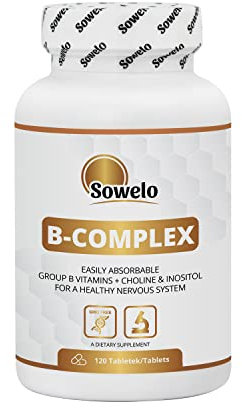 Sowelo Vitamine B-Complex Präparate I Nature Vitamin Komplex I Verbessert die Konzentration und die Geistige Leistungsfähigkeit I 120 Tabletten