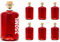 casavetro 350ml leere Glasflaschen 6 Stück Apotheker Likörflaschen mit Korken, 350 ml Weinflasche Schnapsflasche Essig Öl Flasche zum befüllen 0,35 Liter (6 Stück)