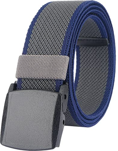 LionVII Ceinture Élastique Homme, Boucle en Plastique, Unisexe Sangle de Ceinture Entièrement Réglable pour le Travail