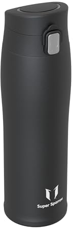 Super Sparrow Botella Agua Acero Inoxidable - Botella Termica - 500ml - Termo Sin BPA, Botellas Niños - Incluye 2 Tapas con Pajita y Tapa Deportiva