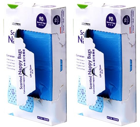 Sacos de Pañales Desechables,Bolsas de Pañales Desechables para Bebés,Bolsas de Plástico para Pañales para Bebés,Recambios Papelera PañAles Bebe,Aromática para Pañales