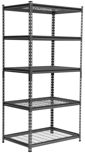 Rhino Racking - 5 Tier Heavy-Duty Boltless Wire Shelving Unit - 1000kg Load Capacity - 183 x 90 x 60 cm (2 Bays)