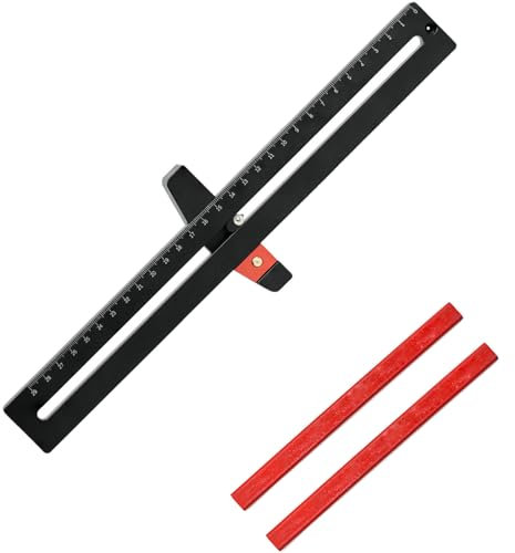 Outil De TraçAge, Jauge De Trait De PréCision 290 Mm, Trusquin De Menuisier, Pied à Coulisse, RèGle De PréCision Pour Marquage Et DéLimitation PréCis Des Marques Et Des Lignes Auxiliaires