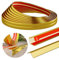 Zierleisten Selbstklebend Flexible Zierleiste Selbstklebend Wand Chromleiste Kantenschutz Selbstklebend Tischkantenschutz für Wohnzimmer,Badezimmer,Küche,Schlafzimmer (Gold 4 m×2cm)
