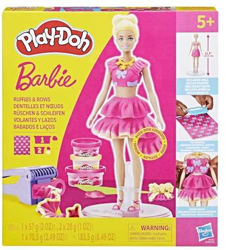 Play-Doh Barbie Dentelles et nœuds, Coffret de pâte à Modeler