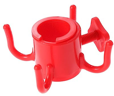 Yardwe Crochet De Parasol De Plage Rouge pour Serviettes Et Accessoires Crochet Suspendre Plastique pour Camping Et Plage Et Portable Facile à Installer