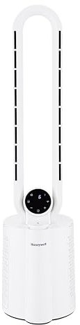 Honeywell Bladeless Tower Fan with Remote Control, Misting Function, Oscillation, Carbon Filter, LED Display, 12 Speed, With 8 hr Timer.