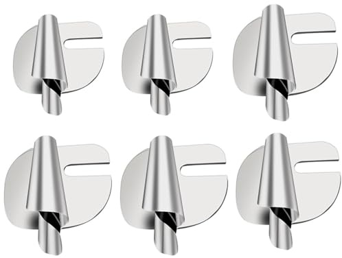 WUBAYI Juego de 6 piezas de pie para dobladillo en espiral - Pie para dobladillo enrollado de acero inoxidable para máquinas de coser domésticas con 6 tamaños (3-8 mm), pie universal para dobladillo