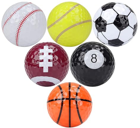 flintronic 6PCS Juego Bolas de Entrenamiento Set, Pelotas de Golf Portátiles para Practicar Deportes, Fun Sport Golf Balls, para Práctica para Entusiastas del Golf Color