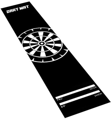 Dartspelsgolvmatta, bärbart golvskydd med halkfri kastlinje - skyddande dartmatta | för lekrum fritidscenter sportklubb kontor källare och G
