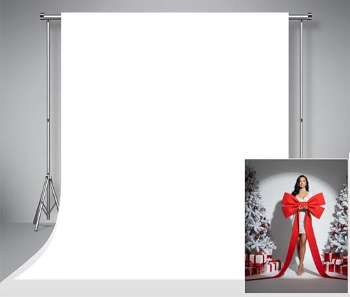 Kate 1.5x2.2m Toiles de Fond Blanches pour la Photographie Microfibre Pliable en Couleur Unie Photographie de Fond pour Le Tournage de Portraits