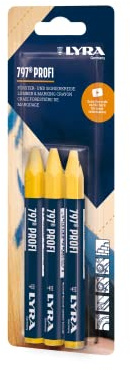 Lyra 4878006 Lot de 3 craies à base d'huile Jaune