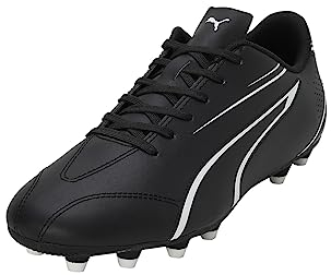 PUMA Herren Vitoria FG/AG Soccer Shoe, Black White, 46 EU