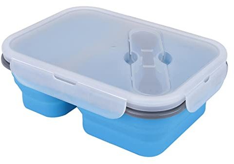 Faltbare – Silikon Box mit luftdichtem Deckel | Mikrowelle Ofen Heizung Faltbare Frischhaltebox