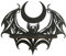 Shienfir Halloween-Dekor-Regal, Fledermaus-Aufbewahrung, Holzwand mit Kunstkristall-Display, multifunktionales Regal für Wohnzimmer A