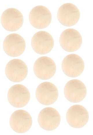 BESPORTBLE 15pièce Lot de Balles De Hockey Bois Balles Rondes pour Loisirs Créatifs De Hockey sans Rebond pour Entraînement Et Matchs