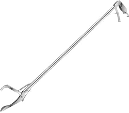 FONDOTIN Schlangenzange Aus Edelstahl Lang Mit Selbstsicherndem Griff Haken Zum Fangen Von Schlangen Robust Und Rostfrei