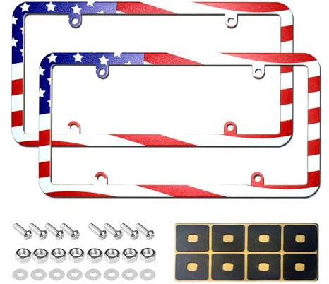Placa de matrícula de coche con tornillos para vehículo de refuerzo de coche, 1 par, resistente a la decoloración