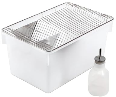 Rotulark Large Lab Mouse Cage, Laboratory Rat Rodent Breeding Cage Cage, Animal Mouse Cage (S)