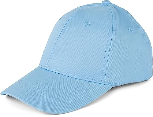 styleBREAKER Unisex 6-Panel Baseball Cap | gebürstete Baumwolle | Klettverschluss verstellbar | einfarbiges Basecap für Damen und Herren, Farbe:Hellblau