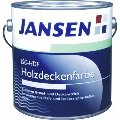 2x Jansen ISO-HDF Holzdeckenfarbe 2,5 Liter - matt