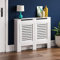 Vida Designs Milton Radiator Cover White Modern Painted MDF Cabinet, Medium (H: 82 / W: 111 / D: 19 cm)