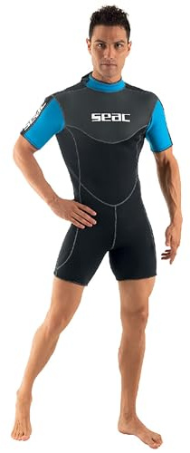 SEAC Sense Shorty, Men's Wetsuit for Snorkeling and Underwater, 2.5 mm Super Elastic Neoprene