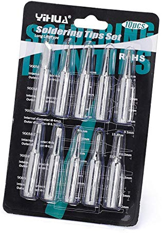 YIHUA #1200 Soldering Iron Tips Set 10PCS Long-Life Type Fit for YIHUA SGS Certified Lead-Free Tips