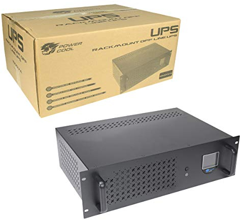 Powercool Intelligent Rackmount 1500VA UPS - 900W - 3U Line-Interactive UPS with AVR, USB Monitoring, Surge Protection, 1× UK Socket, 4× IEC C13, 2 x RJ45, Generator Compatible | 2x 12V 8Ah Battery