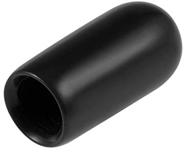 sourcing map 200 Stück Gummi Endkappen 5mm Innendurchm. Gummikappen Runde Schutzkappen Gummi Abdeckung Stopfen Möbelgleiter Bolzen Gewindeschutz für Schrauben Rohr Stuhlbeine, Schwarz