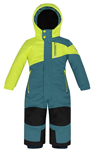 Killtec Kinder Skioverall 38469-841 wasserdicht 10.000 mm Wassersäule - sturmblau/grün - Größe 128