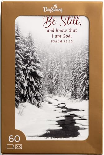 DaySpring - Black and White Christmas Classics - 60 Bulk Christmas Boxed Cards and Envelopes (U1347)